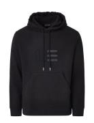 Kevin Organic Cotton Logo Hoodie Tops Sweatshirts & Hoodies Hoodies Black Lexington Clothing