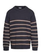 Hcpelle - Jumper Tops Knitwear Pullovers Navy Hust & Claire