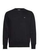 Reg Emb Archive Shield Cneck Tops Sweatshirts & Hoodies Sweatshirts Black GANT