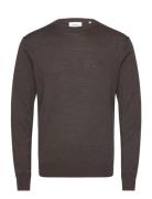 Greyson Merino Knit Tops Knitwear Round Necks Brown Les Deux