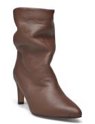 Vully 75 Stiletto Shoes Boots Ankle Boots Ankle Boots With Heel Brown Anonymous Copenhagen