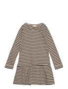 Dress L/S Modal Striped Dresses & Skirts Dresses Casual Dresses Long-sleeved Casual Dresses Navy Petit Piao