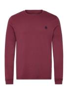 Dunstan River Long Sleeve Tee Cordovan Designers T-Langærmet Skjorte Burgundy Timberland