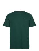 Essential Solid Pocket Tee Tops T-Kortærmet Skjorte Green Tommy Hilfiger