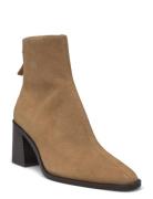 Heeled Leather Ankle Boots Shoes Boots Ankle Boots Ankle Boots With Heel Brown Mango