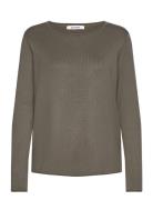 Srmarla O-Neck Knit Roll Edge Tops Knitwear Jumpers Khaki Green Soft Rebels