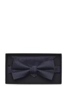 Polyester Bow Tie With Dots Butterfly Navy Lindbergh Black