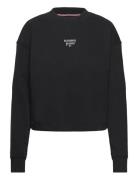 Tjw Essential Logo 1 Crew Ext Tops Sweatshirts & Hoodies Sweatshirts Black Tommy Jeans