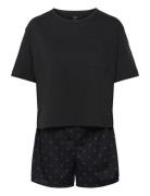 S/S Short Set Pyjamas Nattøj Black Calvin Klein