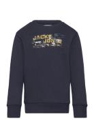 Jcooutdoor Logo Sweat Crew Neck Mni Tops Sweatshirts & Hoodies Sweatshirts Navy Jack & J S