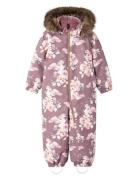 Nmfsnow10 Suit Aop Fo Noos Outerwear Coveralls Snow-ski Coveralls & Sets Purple Name It