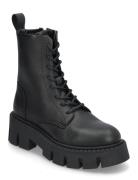 Cph130 Leather Black Shoes Boots Ankle Boots Laced Boots Black Copenhagen Studios