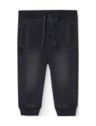 Fleece Denim Trousers For Baby Boy -Bci Bottoms Sweatpants Black Boboli