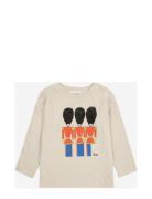 Little Tin Soldiers T-Shirt Tops T-shirts Long-sleeved T-Skjorte Beige Bobo Choses