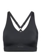 Borg Mid V Support Sport Bras & Tops Sports Bras - All Black Björn Borg