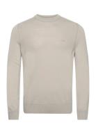 Avac_C Tops Knitwear Round Necks Beige BOSS