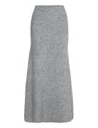 Filine Knit Skirt Lang Nederdel Grey NORR