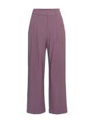 Mschmirabelle Michelle Hw Pleat Pants Bottoms Trousers Suitpants Purple MSCH Copenhagen