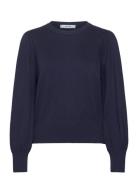 Msliva Long Sleeve Pullover Tops Knitwear Jumpers Navy Minus