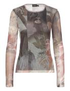 Carson Tops T-shirts & Tops Long-sleeved Brown Desigual