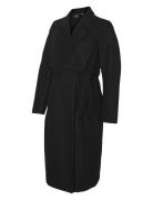 Vmmfortuneaya Long Coat Ga Outerwear Coats Winter Coats Black Vero Moda Maternity