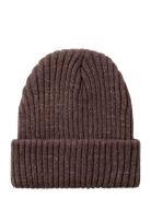 Nkfmilan Knit Beanie Glitter Accessories Headwear Hats Beanie Brown Name It