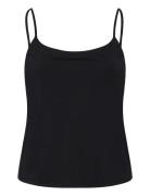 Cotton Shirt With Stud Detail Tops T-shirts & Tops Sleeveless Black Mango