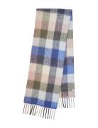 Check Anilopa Scarf Accessories Scarves Winter Scarves Blue Becksöndergaard