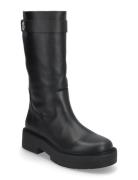 Rebby_Bkbootie_Cbb Shoes Boots Ankle Boots Ankle Boots Flat Heel Black BOSS