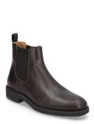 Slhjoseph Leather Chelsea Boot Noos Støvlet Chelsea Boot Brown Selected Homme