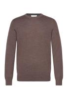 Bs Jupiter Regular Fit Knitwear Tops Knitwear Round Necks Brown Bruun & Stengade