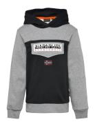 Burgee Hoodie Tops Sweatshirts & Hoodies Hoodies Black Napapijri