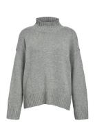 Objagnes Lo Ls H.neck Knit Pullover Noos Tops Knitwear Turtleneck Grey Object