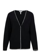 Objreynard Ls Stich Cardigan E Div Tops Knitwear Cardigans Black Object