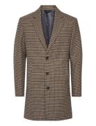 Jjeharrison Wool Coat Sn Uldfrakke Frakke Brown Jack & J S