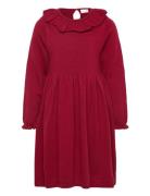 Dress Ls Knit Dresses & Skirts Dresses Casual Dresses Long-sleeved Casual Dresses Red Minymo