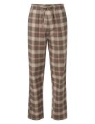 Konrad Organic Cotton Checked Flannel Pajama Pants Pyjamas Nattøj Beige Lexington Home