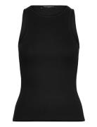 Rassia Sheryle Ribbed Tank Tops T-shirts & Tops Sleeveless Black French Connection