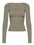 Studio Ballerina Long Sleeve Sport T-shirts & Tops Long-sleeved Khaki Green Björn Borg