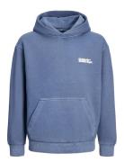 Jorvermont Wash Sweat Hood Jnr Tops Sweatshirts & Hoodies Hoodies Blue Jack & J S