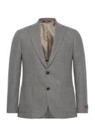 Tweed Herringb Jkt Designers Blazers Single Breasted Blazers Grey Morris