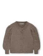 Kmgkaren Ls O-Neck Cardigan Knt Tops Knitwear Cardigans Brown Kids Only