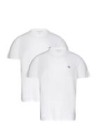 2 Pack Monologo T-Shirt Tops T-Kortærmet Skjorte White Calvin Klein Jeans