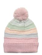 Beanie Rainbow W Pompom Accessories Headwear Hats Beanie Pink Lindex