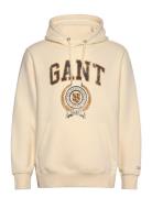 Front Graphic Sweat Hoodie Tops Sweatshirts & Hoodies Hoodies Cream GANT