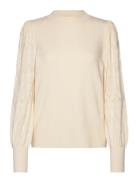 Vmmlim Ls Highneck Pullover Ga Tops Knitwear Jumpers Cream Vero Moda Maternity