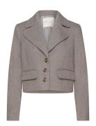 Fqsillen-Jacket Uldjakke Jakke Grey FREE/QUENT