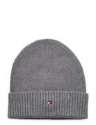 Th Flag Pima Cotton Beanie Accessories Headwear Beanies Grey Tommy Hilfiger