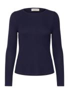 Julia Longsleeve Top Night Sky Tops T-shirts & Tops Long-sleeved Navy Movesgood