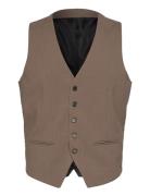 Mens Waistcoat For Suit Habitvest Brown Lindbergh